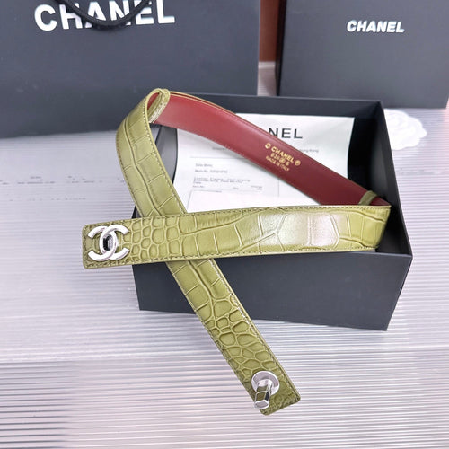 CC 26FW 3cm Belt Khaki Calfskin 213120