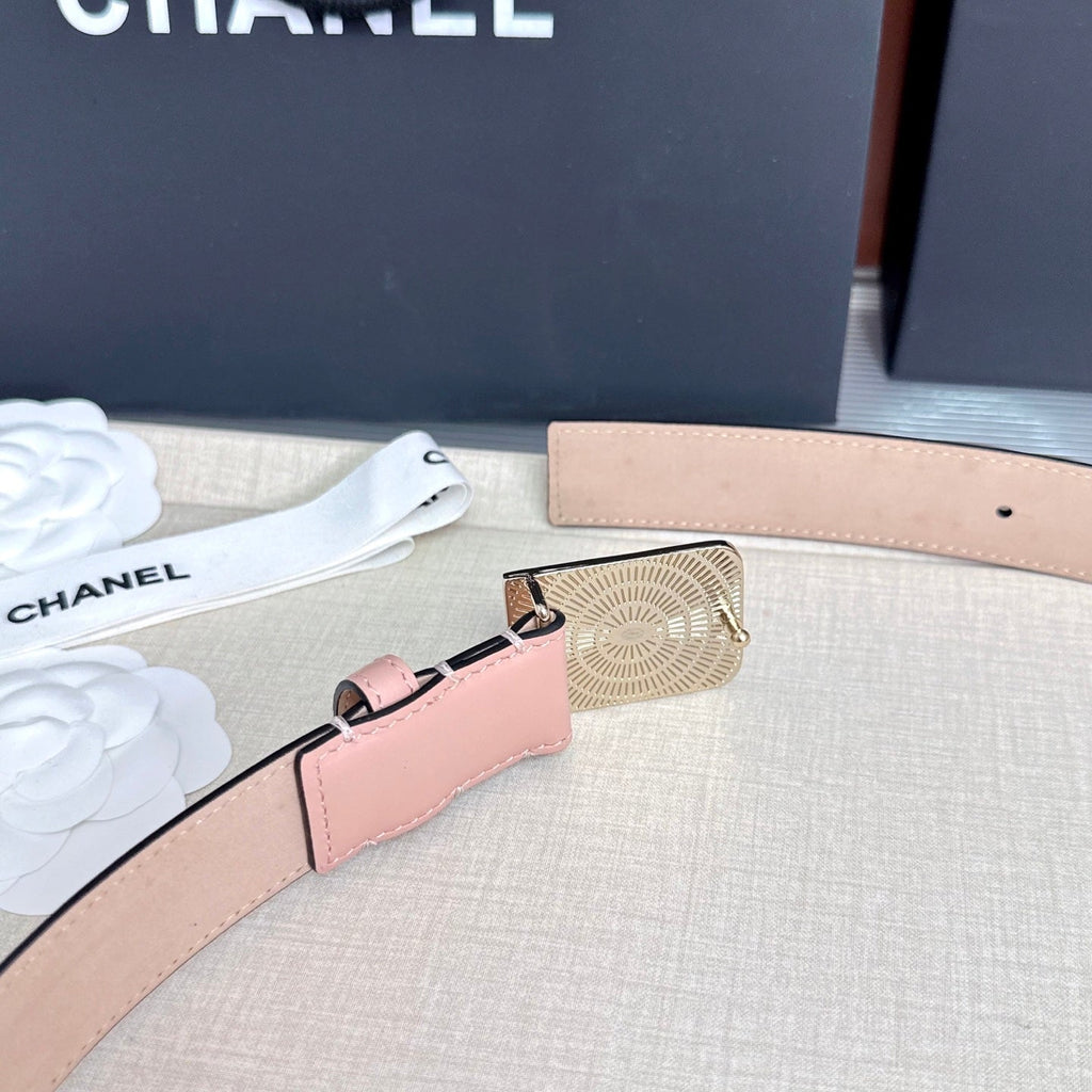 CC 3.0cm Belt Light Pink Lambskin 209361